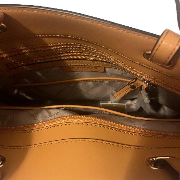 Michael Michael Kors Brown / Cider Bedford Medium Logo Tote Bag - Picture 5 of 7